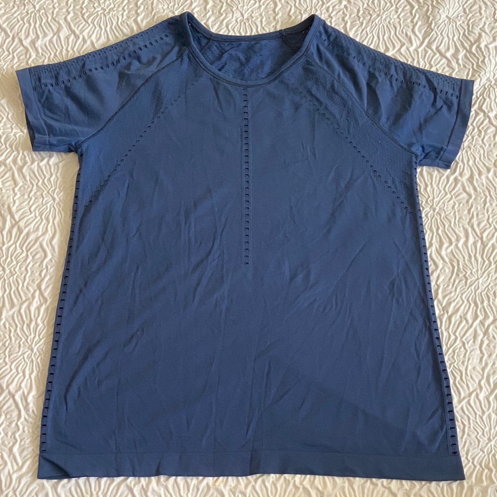 Athleta dark blue breathable Women's Top